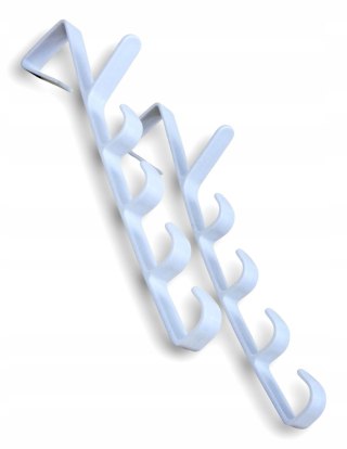 2x WIESZAK NA DRZWI DO ŁAZIENKI PRZEDPOKOJU NA SZAFKĘ BEZ WIERCENIA biały