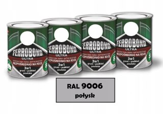 Farba antykorozyjna na rdzę 3w1 Ferrobond Ultra RAL9006 SREBRNY połysk 2,5L