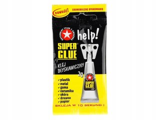 Klej błyskawiczny Super Glue HELP ekonomiczne opakowanie saszetka 2 g