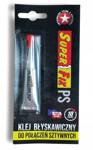 Klej błyskawiczny cyjanoakrylowy Super Fix PS do połączeń sztywnych 2g