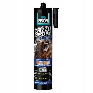 Klej montażowy Grizzly Montage Extreme 440 g BISON mamut mocny biały