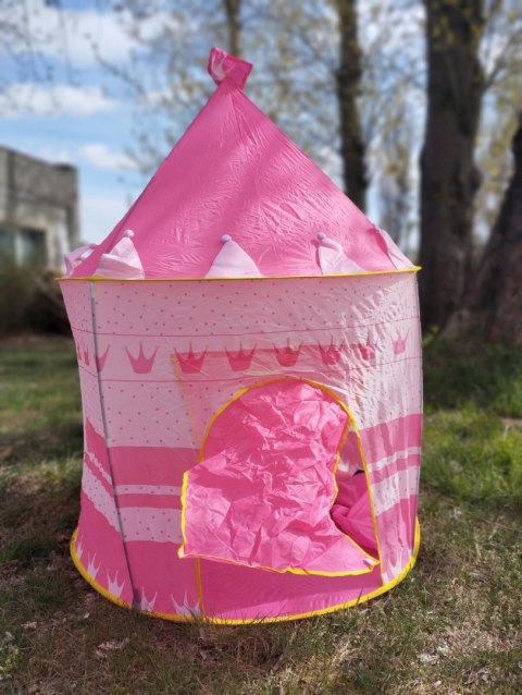 Namiot rozkładany do zabawy dla dzieci wys 135cm szer 105cm różowy