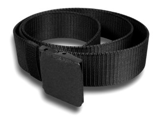 Nylonowy pasek męski 120 cm - czarny - szerokość 37 mm - wytrzymały i lekki