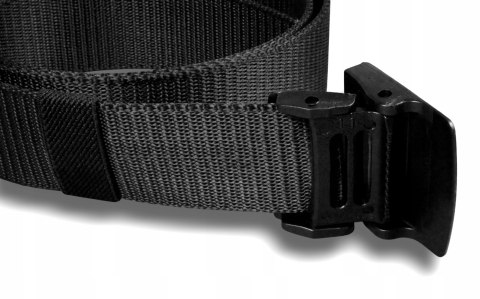 Nylonowy pasek męski 120 cm - czarny - szerokość 37 mm - wytrzymały i lekki