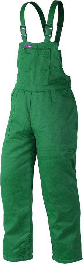 REIS Spodnie ochronne ocieplane ogrodniczki SMO-PLUS, zielone, XL