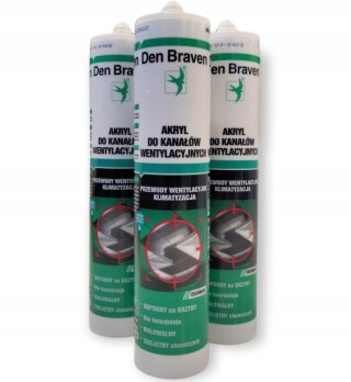 Akryl do kanałów wentylacyjnych szary Ventilation Sealant Den Braven 280 ml