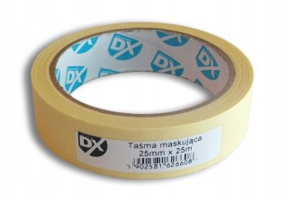 DX TAŚMA MALARSKA ŻÓŁTA 25mm x 25m maskująca