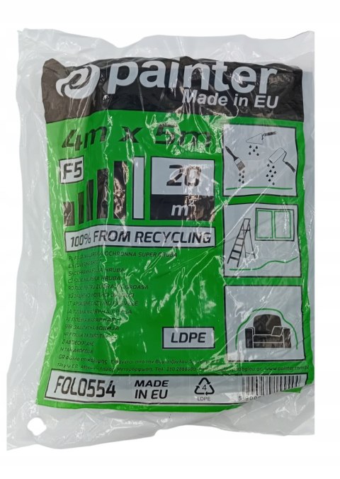 FOLIA MALARSKA OCHRONNA SUPER GRUBA F5 4x5m PAINTER