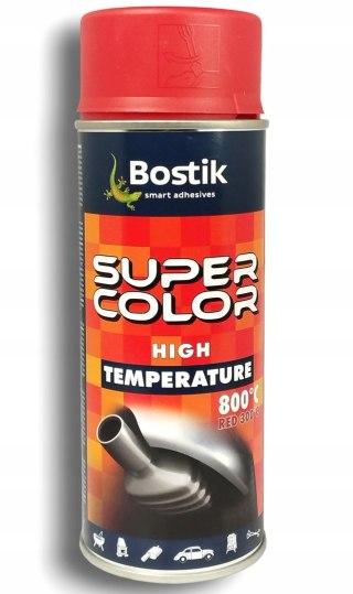 Farba spray wysokotemperaturowa czerwona Den Braven 400 ml