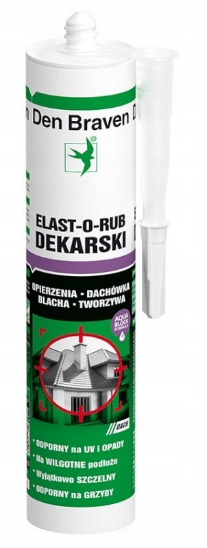 Kauczuk dekarski dachowy Elast-O-Rub Den Braven biały 280ml