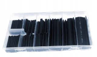 Koszulki termokurczliwe Beast - zestaw 127 szt czarne różne wymiary