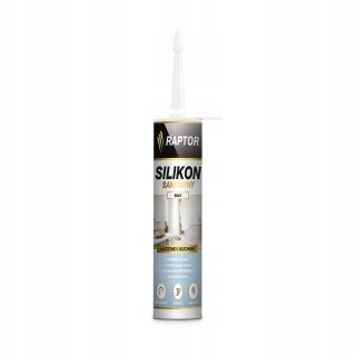 RAPTOR Silikon sanitarny Biały White 280ml