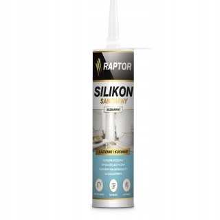 RAPTOR Silikon sanitarny Biały White 280ml