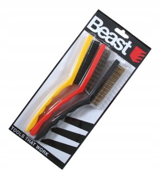 SZCZOTKI STAL-MOSIĄDZ-NYLON 85 mm - komplet 3 sztuk