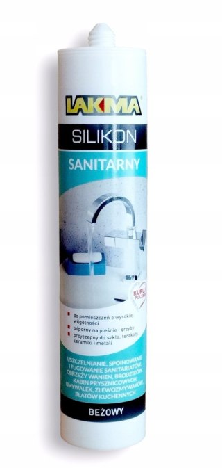 Silikon sanitarny Lakma beżowy 280 ml