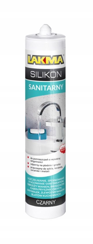 Silikon sanitarny Lakma czarny 280 ml