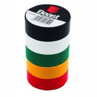 Taśma izolacyjna Beast 1,9 cm x 10 m - komplet 5 rolek kolory