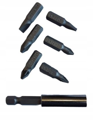 Zestaw Bitów Przedłużka Końcówki Wkrętarka Zestaw 7 sz. w kasetce Beast