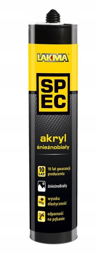 Akryl Lakma Spec śnieżnobiały zewnętrzny malowalny 280 ml