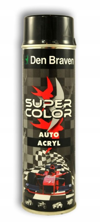 DEN BRAVEN Super Color Auto Akryl Czarny Połysk 500ml