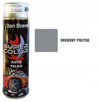 Farba spray alkidowa do felg metalu Den Braven AUTO FELGA srebrna 500ml