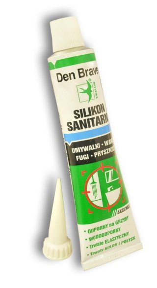 SIILIKON SANITARNY biały tubka 80ml Den Braven