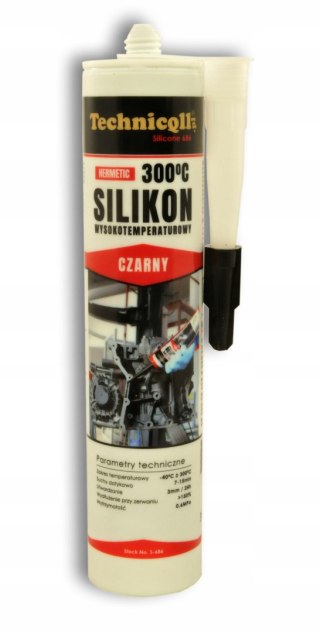 SILIKON WYSOKOTEMPERATUROWY 360 st C CZARNY Techicqll 686 300 ml