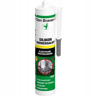 Silikon Den Braven uniwersalny octowy szary 280ml