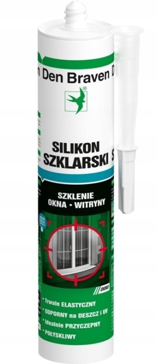 Silikon szklarski WINDOW DEN BRAVEN biały 300 ml