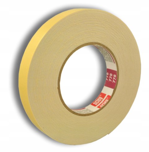 TAŚMA PIANKOWA MONTAŻOWA DWUSTR 19mm x 10m BIAŁA