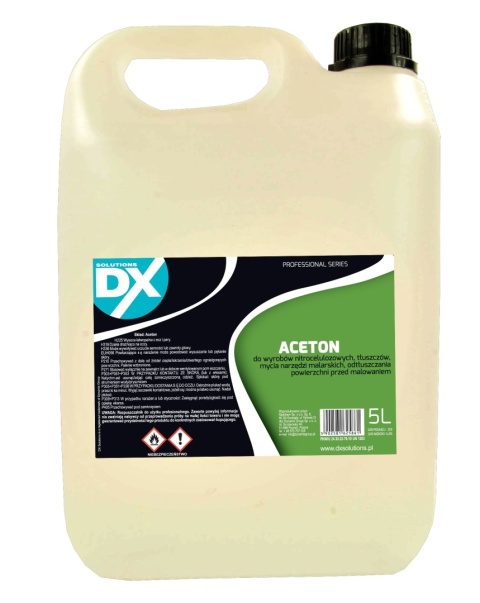 Aceton techniczny DX 5 L rozpuszczalnik zmywacz odtłuszczanie, czyszczenie