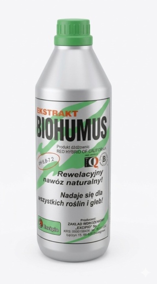 Biohumus Czysty 0,5L Naturalny Nawóz Organiczny Do Warzyw Kwiatów EXCIPIO
