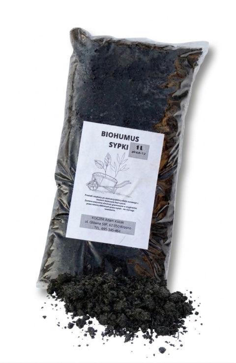 Biohumus Sypki Naturalny Nawóz Organiczny Obornikowy Czysty Ziemia 1 L