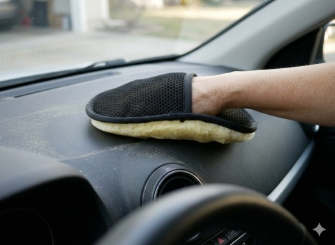 Chłonna Rękawica Mikrofibra do Sprzątania Domu Auta Mycia Okien Luster