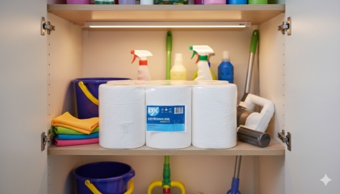 Czyściwo Papierowe Celulozowe XXL ZAPAS 3180 listków - komplet 6 rolek