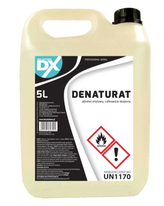 DX Denaturat biały 90% 5L - etanol skażony, alkohol techniczny