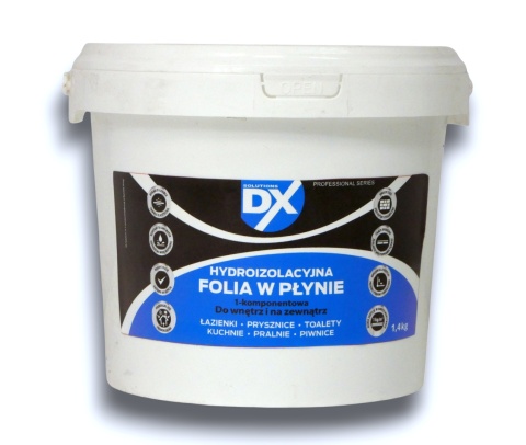 DX Folia w płynie hydroizolacyjna 1-komponent wewnętrzno-zewnętrzna 1,4 kg