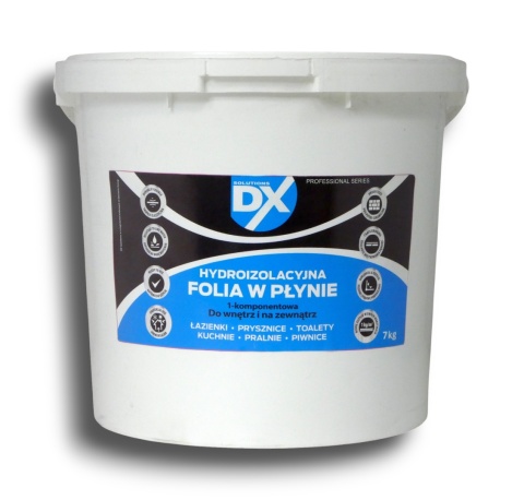 DX Folia w płynie hydroizolacyjna 1-komponent wewnętrzno-zewnętrzna 7,0 kg