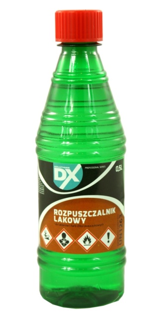 DX Rozpuszczalnik lakowy 0,5 L benzyna lakowa do farb i lakierów