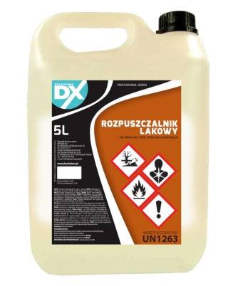 DX Rozpuszczalnik lakowy kanister 5 L benzyna lakowa do farb i lakierów