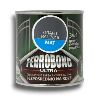Farba antykorozyjna na rdzę 3w1 Ferrobond Ultra 0,25L RAL7015 GRAFITOWY mat