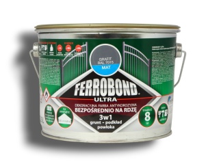 Farba antykorozyjna na rdzę 3w1 Ferrobond Ultra RAL7015 GRAFIT matowy 2,5 L