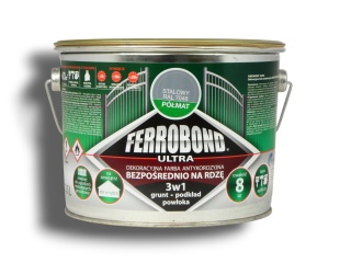 Farba antykorozyjna na rdzę 3w1 Ferrobond Ultra RAL7046 STALOWY półmat 2,5L