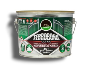 Farba antykorozyjna na rdzę 3w1 Ferrobond Ultra RAL8017 BRĄZOWY półmat 2,5L