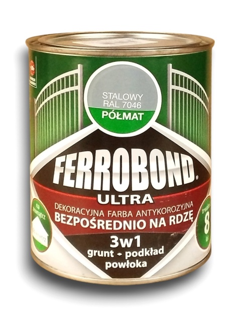 Farba antykorozyjna na rdzę Ferrobond Ultra 0,7 L RAL7046 STALOWY półmat