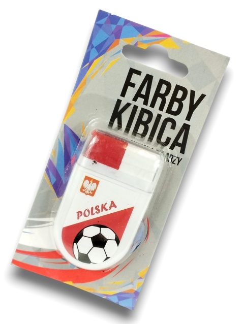 Farby kibica do malowania twarzy biało-czerwone gadżet kibica