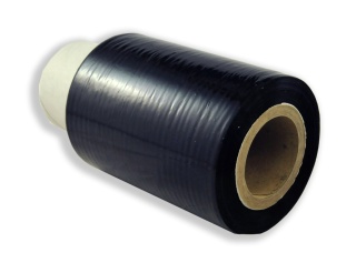 Folia stretch mini-rap 0,25 kg 10 cm 23 mic czarna - tuleja 14 cm do pakowania ręcznego