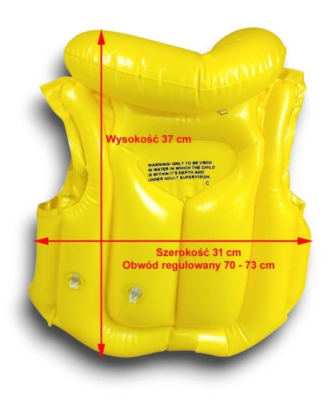 Kamizelka do nauki pływania ratunkowa dziecięca kapok 37x31cm kolory do wyb
