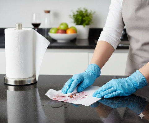 Mocny Ręcznik Papierowy Czyściwo Rolka XXL 2warst Białe 530 listków 1 rolka