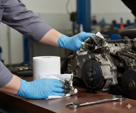 Mocny Ręcznik Papierowy Czyściwo Rolka XXL 2warst Białe 530 listków 1 rolka